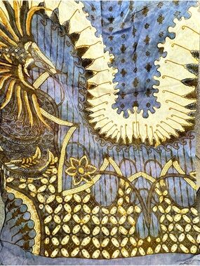 Brand New! Direct from Bali Stunning Krisna Blue & Gold Sarong Sarung